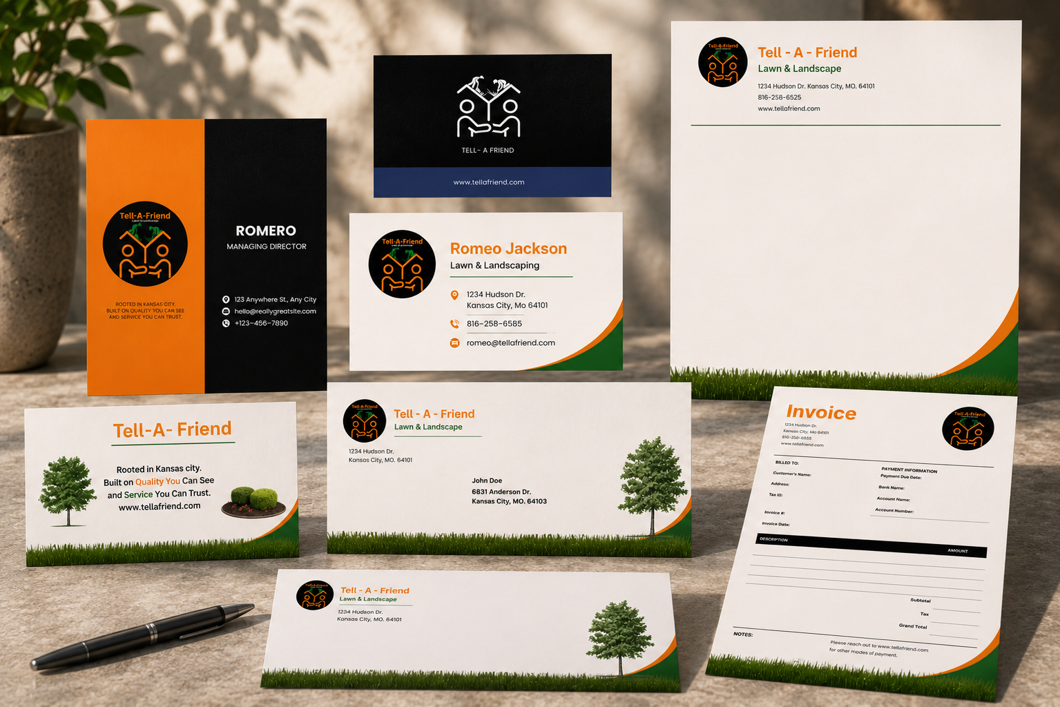 Tell-A-Friend Branded Company Identity